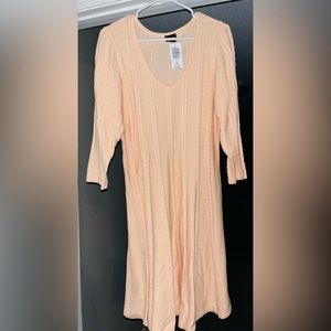 Torrid - Cable Knit Sweater Dress - Size 2x (18/20) - Pink/peach - Brand New